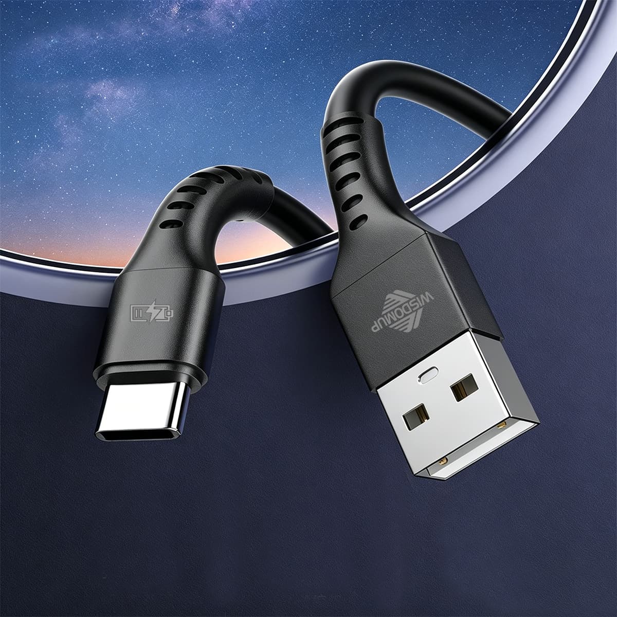 SJX-32T Type-C USB Data Cable High-Speed 3A Fast Charging & Data Synchronization PVC Power Line (1.2-Meter)