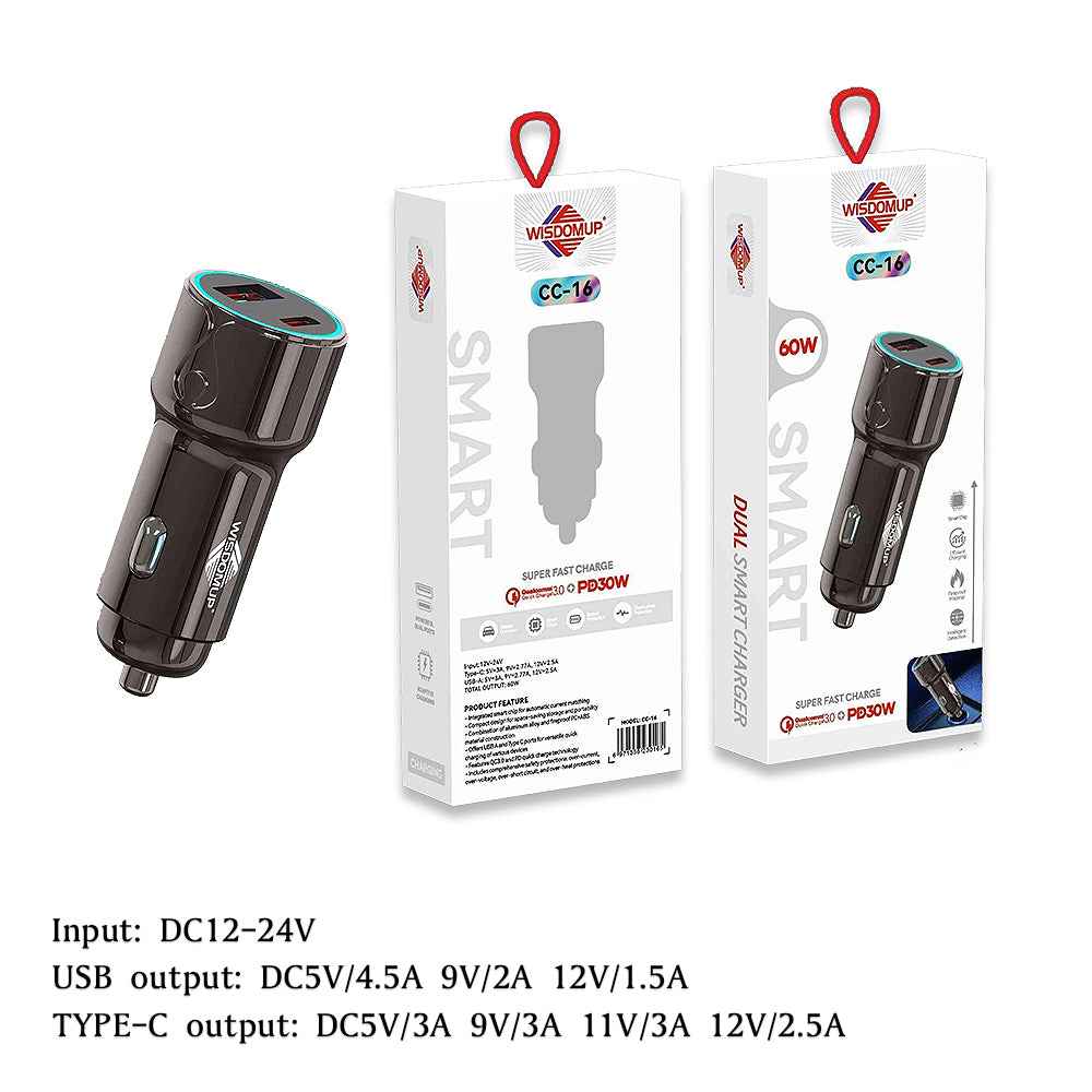 Wisdom Up Car Charger CC-16