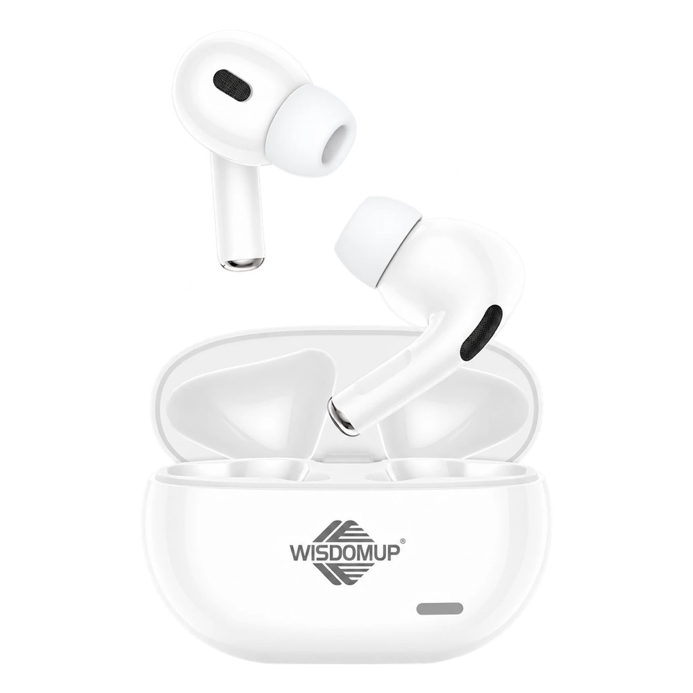 WisdomUp TS-11ANC wireless earbuds with their charging case